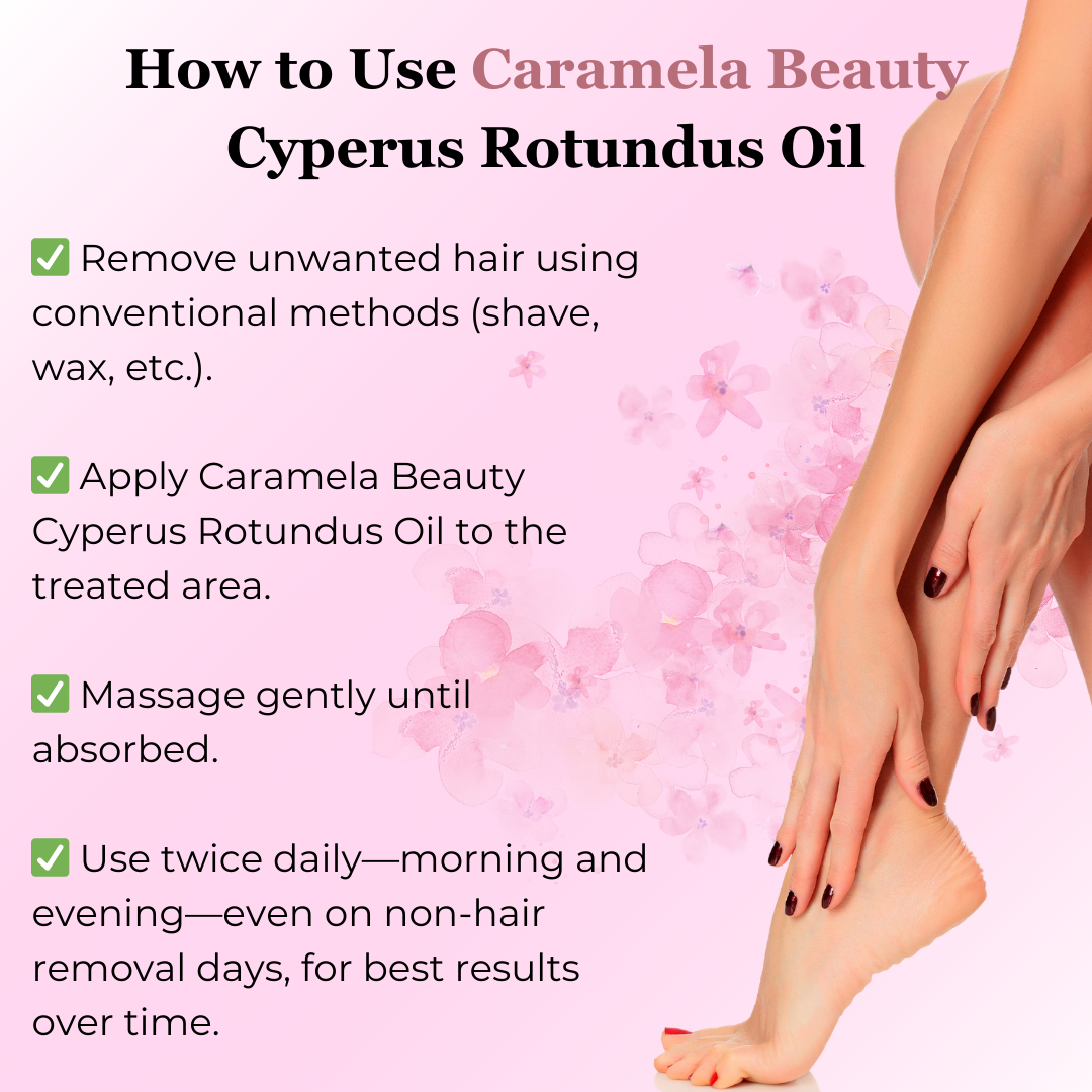Cyperus Rotundus Oil for Natural Hair Reduction